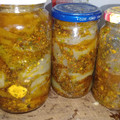 El cooksnap de Ali Domínguez cuando hizo Berenjenas en escabeche.