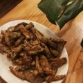 El cooksnap de Gabriel Aufgang cuando hizo Keto - Papa fritas con berenjenas 🍆 y salsita picantonaNo pensé que quedarían tan ricas!!.