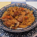 El cooksnap de Maria Rosa Rodriguez Sanchez cuando hizo Fideos con secreto, seta shiitake y bacon.