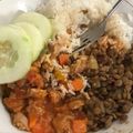 El cooksnap de Nicole Torriani Alvarado cuando hizo Guiso de lentejas y pollo 🍗.