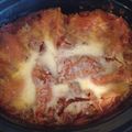 Lacey's cooksnap of when they made Crockpot lasagne.