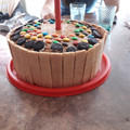 El cooksnap de Rosario & Eliseo cuando hizo Torta cumpleaños súper fácil de chocolate, frutillas y chantillí.