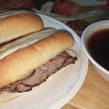 Angel's cooksnap of when they made French Dip Sandwiches.