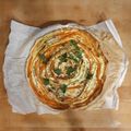 Cooksnap de Jonathan Marchand sur la recette Tarte Spirale Patate Douce Courgette et Brie