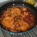 El cooksnap de @cocina_en_casa.cs cuando hizo Merluza en salsita con gambas 🐟🦐.