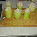 El cooksnap de Bolacai Guty cuando hizo Vasitos de pepino con anchoas y mayonesa.