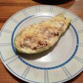 El cooksnap de Rafael Vas cuando hizo Zucchini relleno de carne, aceitunas negras y pimientos al gratín.
