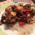 El cooksnap de Adela cuando hizo Pollo con shiitake y anacardos al curry.