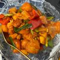 Cooksnap Syuhaidah Eda semasa beliau membuat Ikan Sweet Sour (altered).