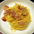 Chris Jacobs's cooksnap of when they made Carbonara - the Italian way.