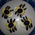 satanslittlehelper's cooksnap of when they made Creepy crawly deviled eggs.