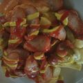 El cooksnap de Shirley cuando hizo Salchipapas.