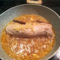 El cooksnap de Begoña Garcia Serna cuando hizo Solomillo en salsa de cerveza negra con puré trufado.