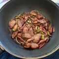 El cooksnap de Eduardo Agudo Alba cuando hizo Setas shiitake con pimiento verde y salsa de soja.