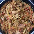 El cooksnap de Noelia Pettinari cuando hizo Arroz con mariscos.
