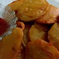 Afshan Tabassum's cooksnap of when they made Aloo k pakoray.