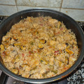 El cooksnap de Selena Grimes Rodriguez cuando hizo Arroz a banda con salmón.