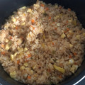 El cooksnap de Luna nicteha Espadas González cuando hizo Arroz frito chino.
