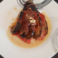El cooksnap de Gaby Castro cuando hizo Berenjenas rellenas de queso y tomate.