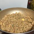El cooksnap de Belen cuando hizo Arroz frito japonés.