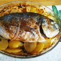El cooksnap de Néstor Ayose cuando hizo Dorada al horno con cebolla y patata.