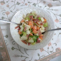 El cooksnap de begonaccp cuando hizo Ensalada de papaya, melón y jamón crujiente.