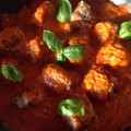 El cooksnap de Amparo Rnn Mtz cuando hizo Albóndigas de pollo en salsa de tomates al albahaca.