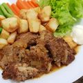 Cooksnap dari Wiwin Widiyanti untuk resep Bistik daging cincang (mixed sapi & ayam), kesukaan semua anak