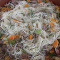El cooksnap de Jonas Cobos cuando hizo Wok de fideos de arroz, ternera y verduras.