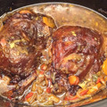 El cooksnap de Vic Iprou cuando hizo Carrilleras de cerdo al vino tinto.