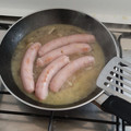 El cooksnap de Antonio cuando hizo Salchichas de pollo al vino blanco.