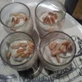El cooksnap de YOLANDA cuando hizo Aperitivo en vasitos de crema de queso azul con membrillo y piñones tostados.