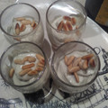 El cooksnap de YOLANDA cuando hizo Aperitivo en vasitos de crema de queso azul con membrillo y piñones tostados.