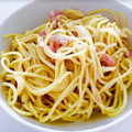 El cooksnap de Irene-Guirao cuando hizo Tallarines carbonara.