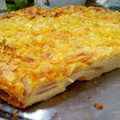 El cooksnap de Irene cuando hizo Tarta de queso con manzana.