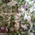 El cooksnap de Carmeta cuando hizo Guisantes con Jamón y huevo poche.