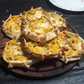 El cooksnap de Gustavo cuando hizo Canastitas de choclo y queso.