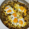 El cooksnap de Eva Ayuso cuando hizo Berenjena al ras el hanout con huevos.