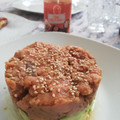 El cooksnap de Maria cuando hizo Tartar de aguacate y salmón.