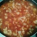 El cooksnap de Wendy Martir cuando hizo Sopa de coliflor con queso.