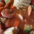 El cooksnap de Angel Bañuelos cuando hizo Sopa de verduras con camarón seco.