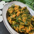 Jyotsana Prajapati's cooksnap of when they made મૂળા ની લોટવાલી ભાજી (Mooli Besan Bhaji Recipe In Gujarati).