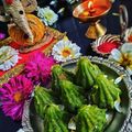 Sarita Srivastava's cooksnap of when they made Pan modak.