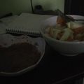 El cooksnap de Denisse Obando cuando hizo Salsa de yogur de chocolate.