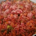 El cooksnap de Enrique Fernández Ruiz cuando hizo Espaguetis a la boloñesa picante de pollo con guacamole.