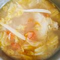 Cooksnap zara abdul semasa beliau membuat Sup Ayam Campur Cendawan.