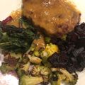 Thomas Guy's cooksnap of when they made Greek braised pork with beer, mustard and orange sauce.