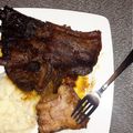 Bearded Papa's cooksnap of when they made Bourbon BBQ Pork Ribs (crockpot).