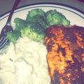 Jasmine's cooksnap of when they made Cajun Salmon.