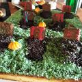 El cooksnap de ADRIAN OLIVA cuando hizo Tarta cementerio de bizcocho y oreo Halloween.
